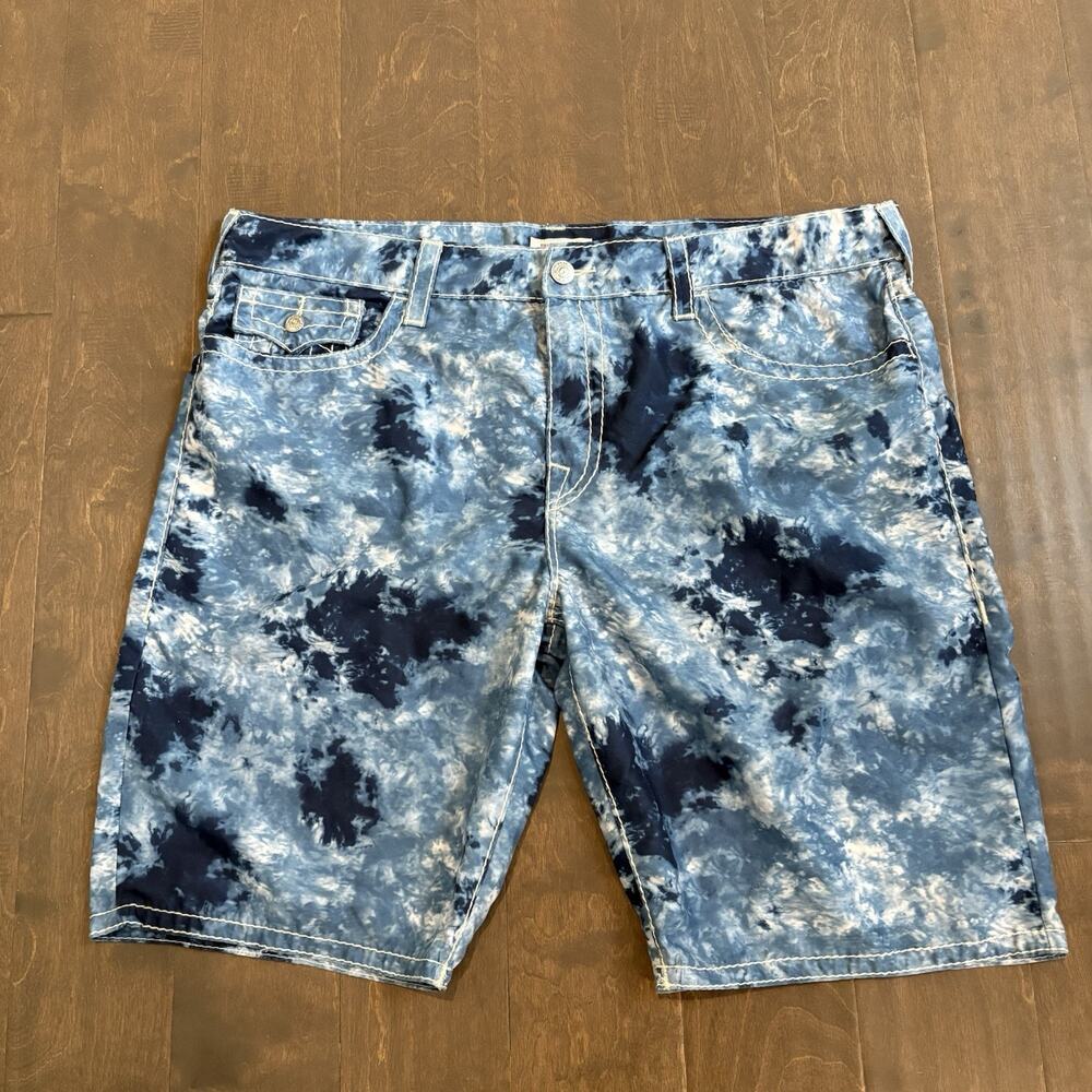 Men's Blue Tie-Dye Swim Shorts